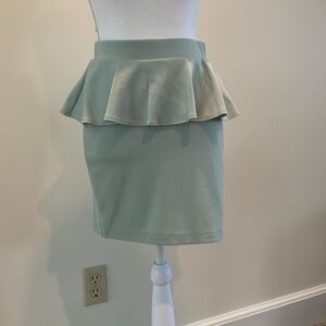 Forever 21 Sage Green Peplum Skirt. Small